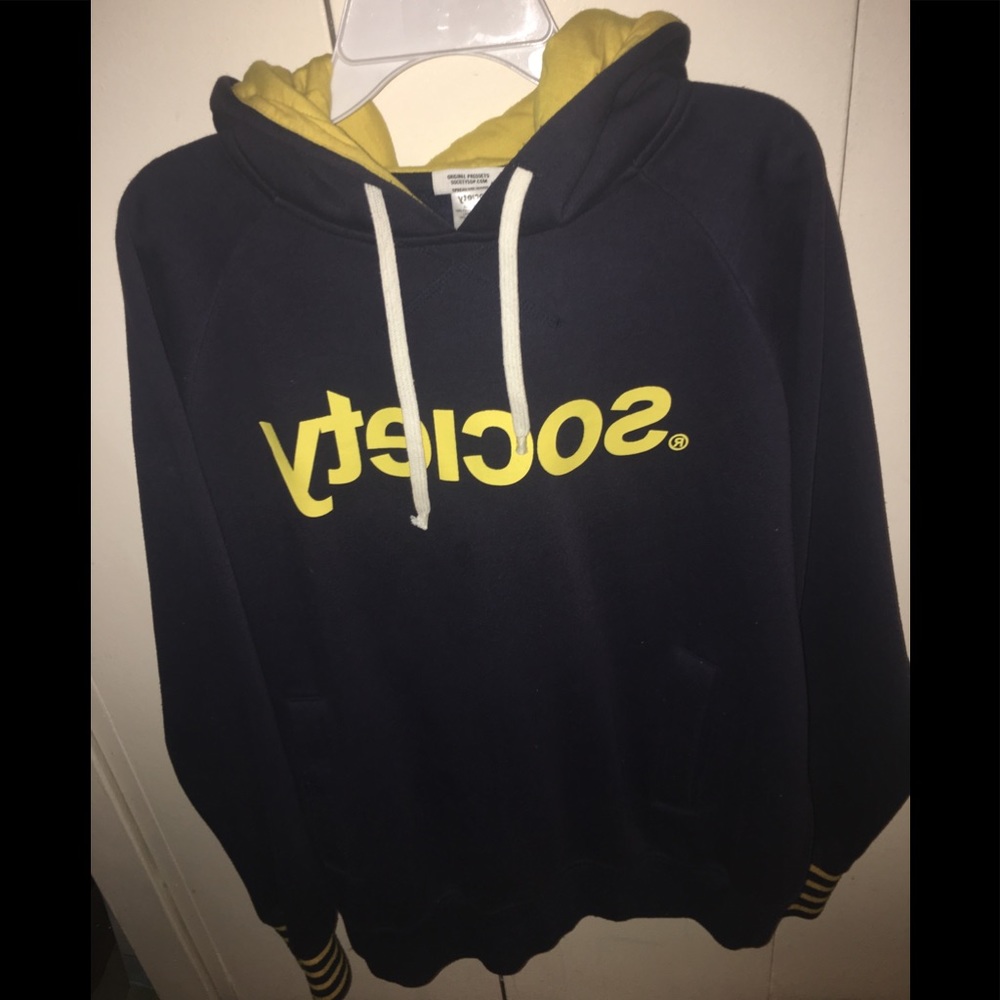 Blue/yellow hoodie